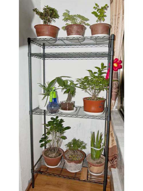 陽臺窗臺植物種植花草線網置物架